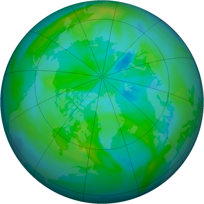 Arctic ozone map for 22 September 2010